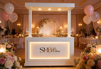 Chariot à bonbons pliable pour événements de mariage |   Chariot de vente alimentaire mobile et pliable pour fêtes, événements éphémères et présentations commerciales