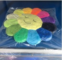 Gran oferta, almohada redonda con diseño de flores de Takashi Murakami, almohada de 10 colores con función de masaje extraíble para dormir