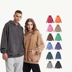 Sweat-shirts personnalisés 100% coton avec logo imprimé, col rond, doublure polaire, style workwear, effet délavé vintage - Product Image 1