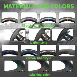 Pour <span class=keywords><strong>Lamborghini</strong></span> Huracan Lp580 Sto LP580-2 Coupé Personnalisé Volant En Fiber De Carbone Mise À Niveau LED RPM Volant En Cuir - Product Image 6