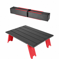 Table de camping pliante en alliage d'aluminium ultralégère et portable pour l'extérieur