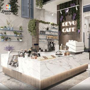 ร้านกาแฟและชานมสไตล์มินิมอลโมเดิร์น |   บาร์เครื่องดื่มและของหวานเชิงพาณิชย์แบบกำหนดเอง |   เคาน์เตอร์กาแฟและเครื่องคิดเงิน - Product Image 1