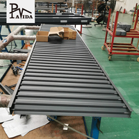 Fabricant de portes à lamelles à obturateur battant Volets de plantation à persiennes Porte de sécurité intérieure Portes à persiennes en aluminium