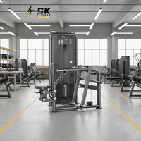 Máquina de Remo Ajustable Comercial SK, Construcción de Acero para Entrenamiento de Fuerza de Pecho y Espalda, Equipo de Gimnasio Interior