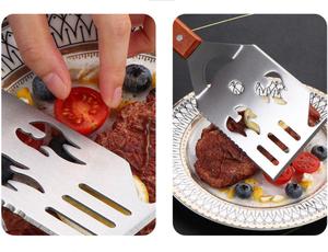 Stainless Steel Outdoor Frying Shovel Leaking Shovel BBQ Grilling Tool Creative Kitchen Multi functional Grilling Shovel Beer Op - Product Image 3