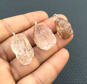 92.5พลอยทับทิมธรรมชาติ3ชิ้นจี้เงินแท้ทำด้วยมือและไม่ผ่านการบำบัด - Product Image 5