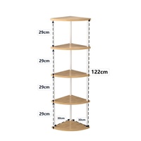 Étagère d'angle sur pied de style nordique à 5 niveaux pour salon avec lumière Bluetooth, fournie directement aux fabricants pour l'exportation transfrontalière