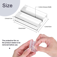 Support de Carte de Table en Acrylique Transparent Léger et Écologique Multi-Tailles avec Emplacement pour Carte, Idéal pour Mariages et Événements, Présentoir Personnalisable avec Logo