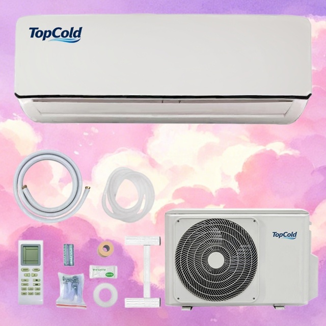 Sleep Silent Mode Split Cooling Heater 9000-24000 BTU Dual Inverter Green R32 Refrigerant Household Living Hall Equipment