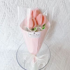 <span class=keywords><strong>Bouquet</strong></span> floral torsadé fini <span class=keywords><strong>de</strong></span> tulipes, marguerites et roses, style Instagram, cadeau frais et créatif pour le Festival Qixi - Product Image 6