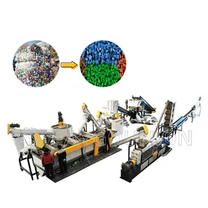 FAYGO UNION PP PE Recycled Plastic Film Woven Bags Recycling Line Granulator Pelletizing Machine