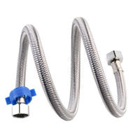 Tuyau flexible tressé en acier inoxydable avec tube intérieur en EPDM pour robinet de cuisine, salle de bain et toilettes, haute température