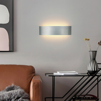 Applique murale d'intérieur pour chambre à coucher, lampe de chevet, salon, éclairage de la maison, 12W, LED, aluminium, blanc, argent, or, applique murale, miroir, éclairage avant