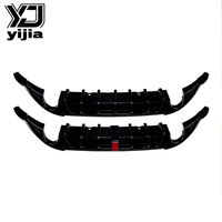 Diffuseur de pare-chocs arrière en plastique noir brillant avec éclairage pour VW Golf Mk7 GTI GTD 2013-2016
