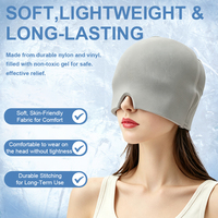 Masque Rafraîchissant Réutilisable Premium pour les Yeux, Bonnet en Gel Glacé Solide, Bandeau Anti-Migraine, Enveloppement Glacé pour la Tête avec Emballage Boîte de Vente au Détail