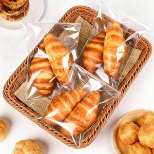Self Sealing Durable BOPP Cellophane <b>Bags</b> 6''x9" 200 Pcs Heat <b>Seal</b> Cookie Treat <b>Bags</b> Clear Plastic Gift <b>Bags</b> for Snack Party - Product Image 2