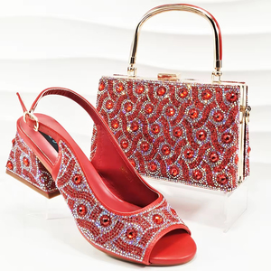 Conjuntos de Zapatos y Bolsos Italianos a Juego para Mujer, Conjunto de Bolsos para Fiesta Africana, Zapatos y Bolsos a Juego - Product Image 1
