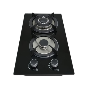 Estufa de <span class=keywords><strong>Gas</strong></span> Portátil de 2 Quemadores, con Cubierta de Vidrio Negro, para Uso en Exteriores, RV, <span class=keywords><strong>Propano</strong></span>/GN - Product Image 2