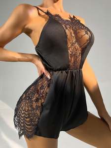 SFY3041 Nouvelle arrivée Combinaison en dentelle transparente, combinaison une pièce, lingerie pour femme transgenre, pyjama sexy révélateur pour femme mature, été - Product Image 6