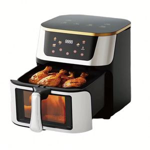 Friteuse à air électrique visuelle multifonction sans huile en acier inoxydable 10L 12L pour usage domestique – Nouveauté ! - Product Image 1