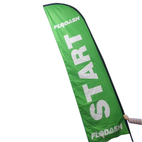 Drapeau publicitaire promotionnel personnalisé avec logo, pour extérieur et intérieur, en forme de goutte d'eau, carré, imprimé, pour la plage
