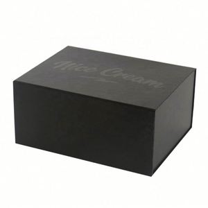 Boîte cadeau en papier de carton noire personnalisée pliante magnétique «merci» emballage rigide de luxe «bonbons <span class=keywords><strong>chocolat</strong></span>» stratification mate - Product Image 2