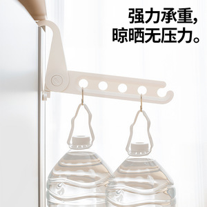 Perchero plegable para ropa, perchero de plástico portátil para viaje, organizador de pantalones y corbatas, uso interior, montado en la pared, grueso - Product Image 5
