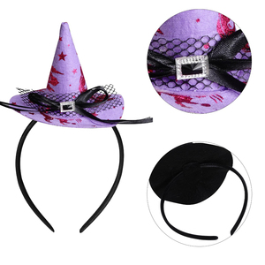 Diadema de Halloween con Mini Sombrero de Bruja Puntiagudo y Telaraña Negra, Accesorios para el Cabello para Mujeres, Disfraces y Celebraciones Festivas - Product Image 2