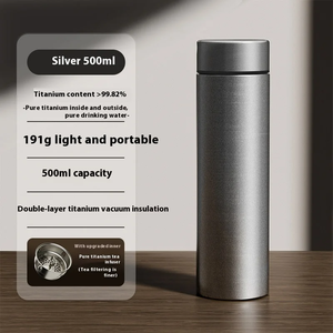 Taza aislada de titanio puro para la salud, taza de agua antibacteriana, taza de té portátil de gran capacidad, taza aislada para el hogar y la Oficina - Product Image 6