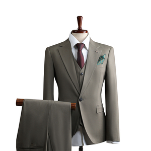 Costume de <span class=keywords><strong>mariage</strong></span> et d'affaires pour homme, 2 pièces, sur mesure, coupe ajustée, simple boutonnage, infroissable, 260g, viscose/polyester - Product Image 3