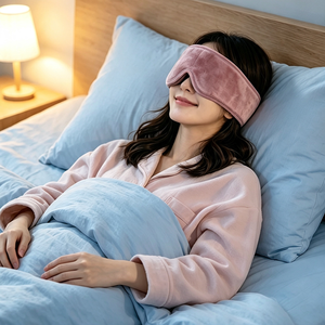 <span class=keywords><strong>Masque</strong></span> oculaire rechargeable chaud/froid, <span class=keywords><strong>masque</strong></span> de sommeil en tissu doux avec billes de gel pour les yeux secs, le soulagement des migraines et des sinus - Product Image 1