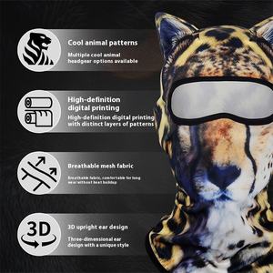 <span class=keywords><strong>Masque</strong></span> d'Halloween à imprimé animal 3D unisexe pour <span class=keywords><strong>Amazon</strong></span> Couvre-visage drôle pour la <span class=keywords><strong>moto</strong></span> Cagoule élégante et respirante - Product Image 2