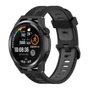 Bracelet de rechange en caoutchouc souple à dégagement rapide en Silicone bicolore de 22mm pour <span class=keywords><strong>Huawei</strong></span> <span class=keywords><strong>gt3</strong></span> <span class=keywords><strong>44mm</strong></span> <span class=keywords><strong>Huawei</strong></span> GT Runner - Product Image 1