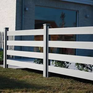 Trang trại hàng rào bài an ninh hàng rào khung nhựa áp lực xử lý gỗ thiên nhiên loại Trắng trang trại gia súc Vinyl 3-<span class=keywords><strong>Rail</strong></span> PVC ngựa paddock - Product Image 1