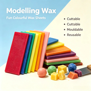 Feuilles <span class=keywords><strong>de</strong></span> cire d'abeille naturelle 6 couleurs, cire à modeler <span class=keywords><strong>de</strong></span> qualité supérieure, style moderne, cire d'abeille pour sculpture et modelage artistique - Product Image 2
