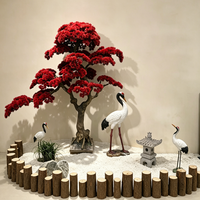 Künstlicher Plastik-Bonsai-Kiefernbaum mit Realistischen Blättern und Stamm Groß für Heim Büro Wohnzimmer Empfangstheke Dekoration