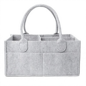 Bolsa de Pañales de Fieltro Marca SH, Diseño de Gran Capacidad con Múltiples Compartimentos, Artículos Esenciales para Bebés, Almacenamiento Portátil para Viajes - Product Image 6