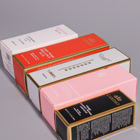 Boîte en carton personnalisée de qualité supérieure pour produits de beauté avec revêtement doux au toucher et gaufrage, construction rigide