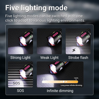 Lampe torche puissante en alliage d'aluminium, la plus puissante, super lumineuse, LED rechargeable, lampe torche EDC