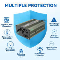 Chargeur de vélo électrique portable C300M avec protection OTP contre les surcharges et les courts-circuits, charge intelligente pour batterie lithium 48V 50Ah