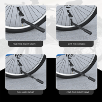 BAIMEI Mini pompe à vélo haute pression pompe à main pour VTT et vélo urbain