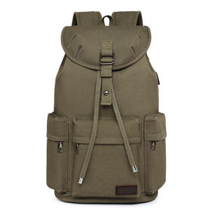 Custom Printed Vintage <b>Large</b> Capacity Canvas Usb <b>Backpack</b> Laptop School Bag <b>Backpack</b> - Product Image 4