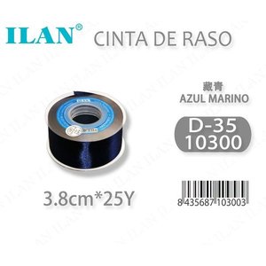Nastro in Raso Ilan 3,8cm 25Y Blu Navy D-35 - Product Image 1
