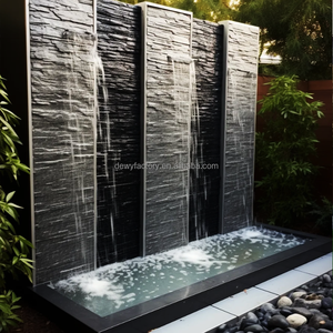 <span class=keywords><strong>Fontana</strong></span> a Cascata <span class=keywords><strong>da</strong></span> Parete per Esterni, Grande, Moderna, Personalizzata, con Scultura Artigianale, Effetto Rugiada - Product Image 3