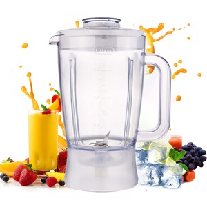 <span class=keywords><strong>Prix</strong></span> d'usine : Bol de mixeur en plastique avec lames en acier inoxydable et couvercle/étanchéité, pièces de rechange pour mixeur électrique domestique - Product Image 1