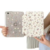 Casing Tablet Anti Benturan Lipat Y Motif Kartun Lucu untuk iPad 10.2 2019 2020 2021 untuk Anak Perempuan