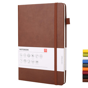 <strong>Notebook</strong> Promotional Wholesale Custom Logo A5 <strong>Notebook</strong> Hard Cover Leather Diary Black Planner Journal <strong>Notebook</strong> With <strong>Free</strong> Sample - Product Image 1