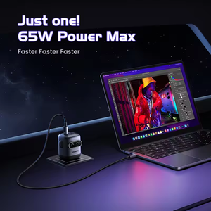 อะแดปเตอร์ GaN 65W ดีไซน์หุ่นยนต์ สำหรับแล็ปท็อป แท็บเล็ต รองรับ PD3.0 Fast QC4.0 3.0 สำหรับ 16 15 X662/35186  อะแดปเตอร์ชาร์จโทรศัพท์ 65w สำหรับ 165 Pro X - Product Image 6