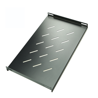 Baie de serveur de centre de données sur pied de 19 pouces, en acier laminé à froid SPCC noir RAL9004, avec étagère coulissante de 465 mm de largeur