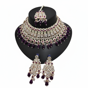 New High Quality Vintage Copper Patwa Kundan Choker Necklace <b>Set</b> Earrings <b>Gold</b> Plated Bridal Indian Wedding Party Gift - Product Image 2